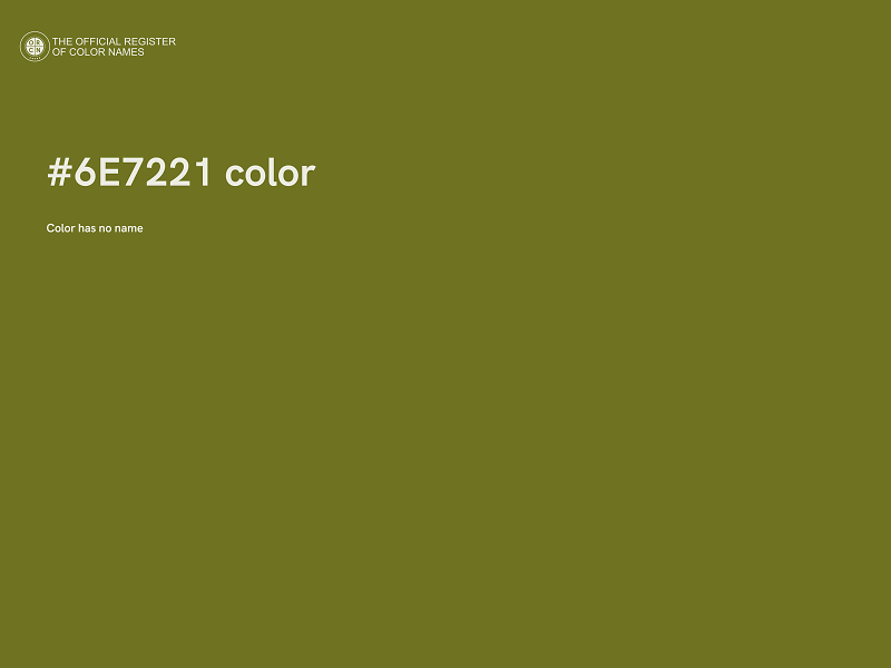 #6E7221 color image