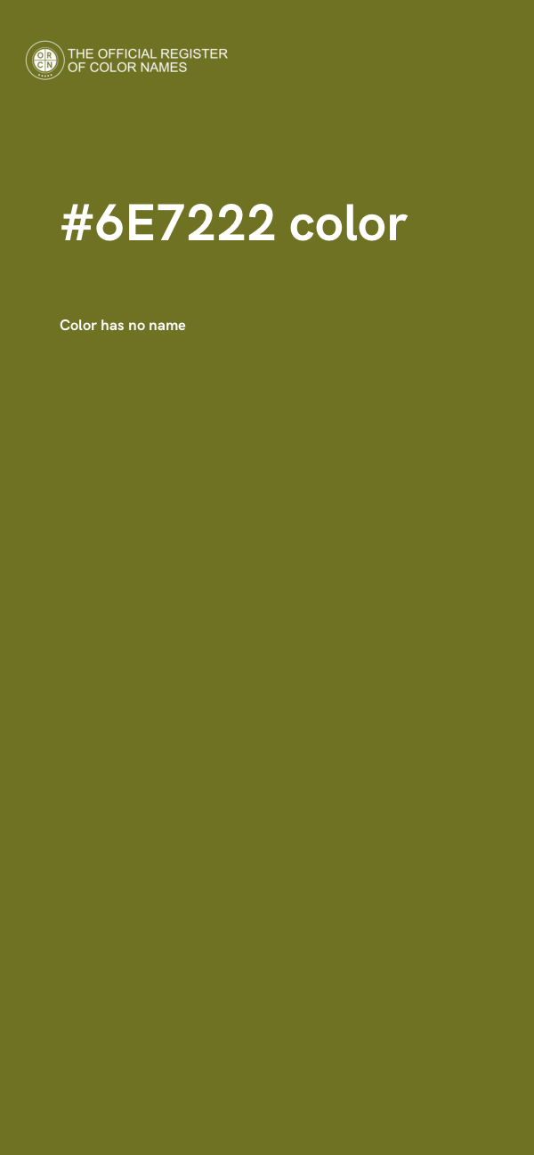 #6E7222 color image