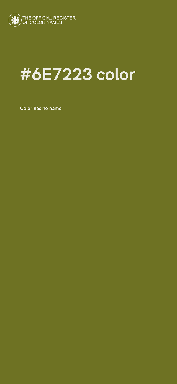 #6E7223 color image