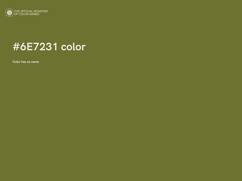 #6E7231 color image
