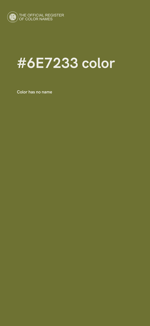 #6E7233 color image