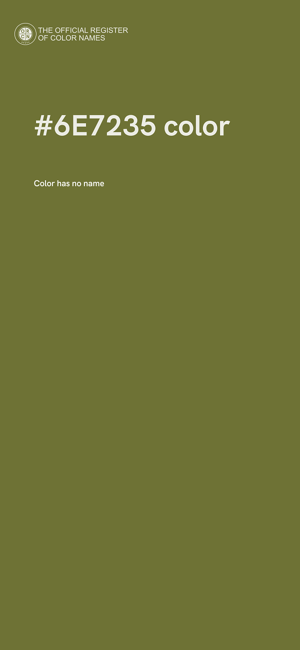 #6E7235 color image