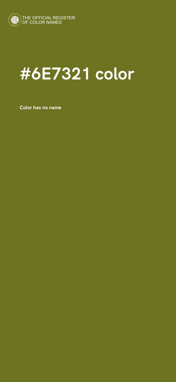 #6E7321 color image