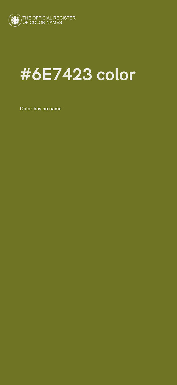 #6E7423 color image