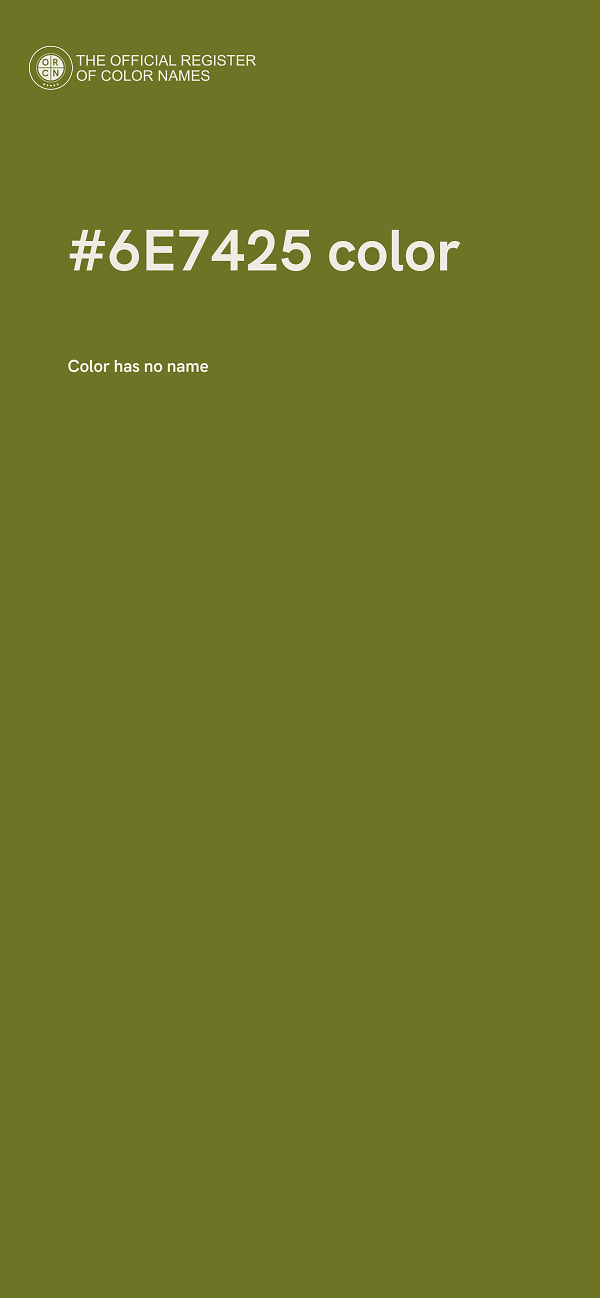 #6E7425 color image