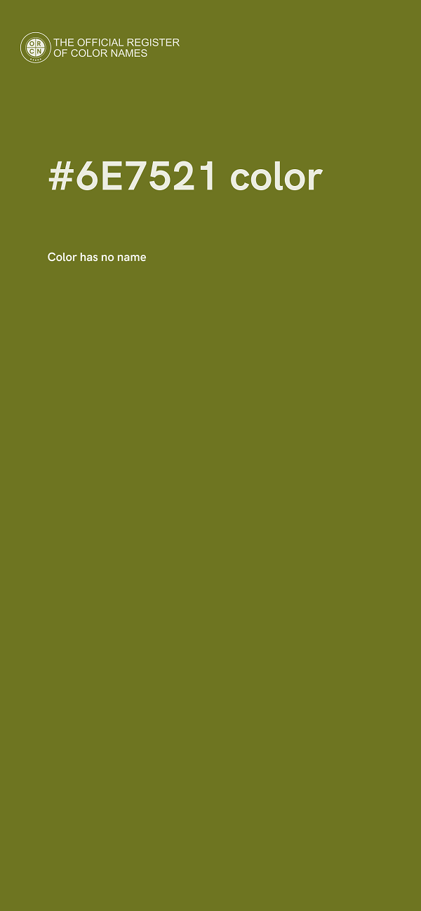 #6E7521 color image