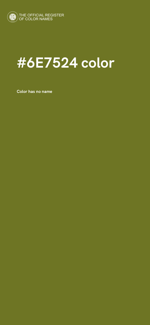 #6E7524 color image