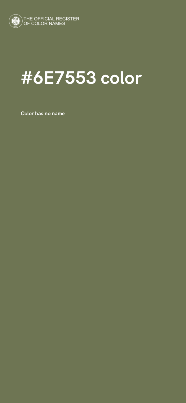 #6E7553 color image