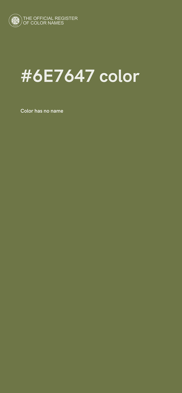 #6E7647 color image