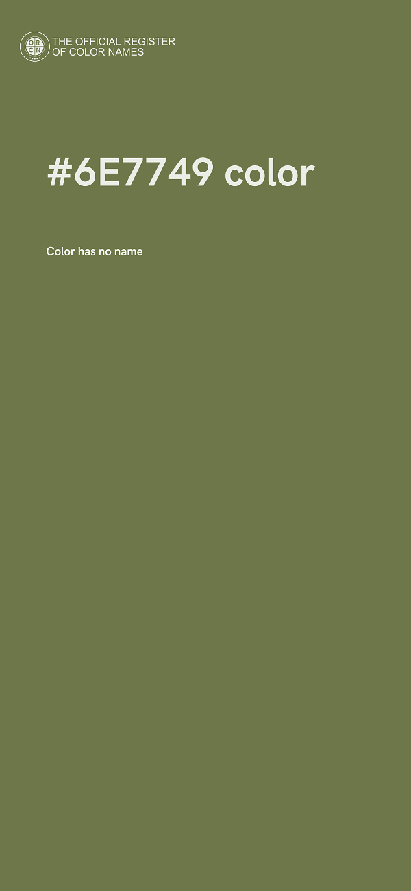 #6E7749 color image