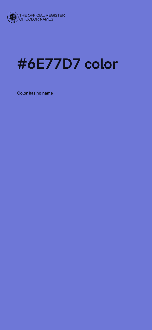 #6E77D7 color image