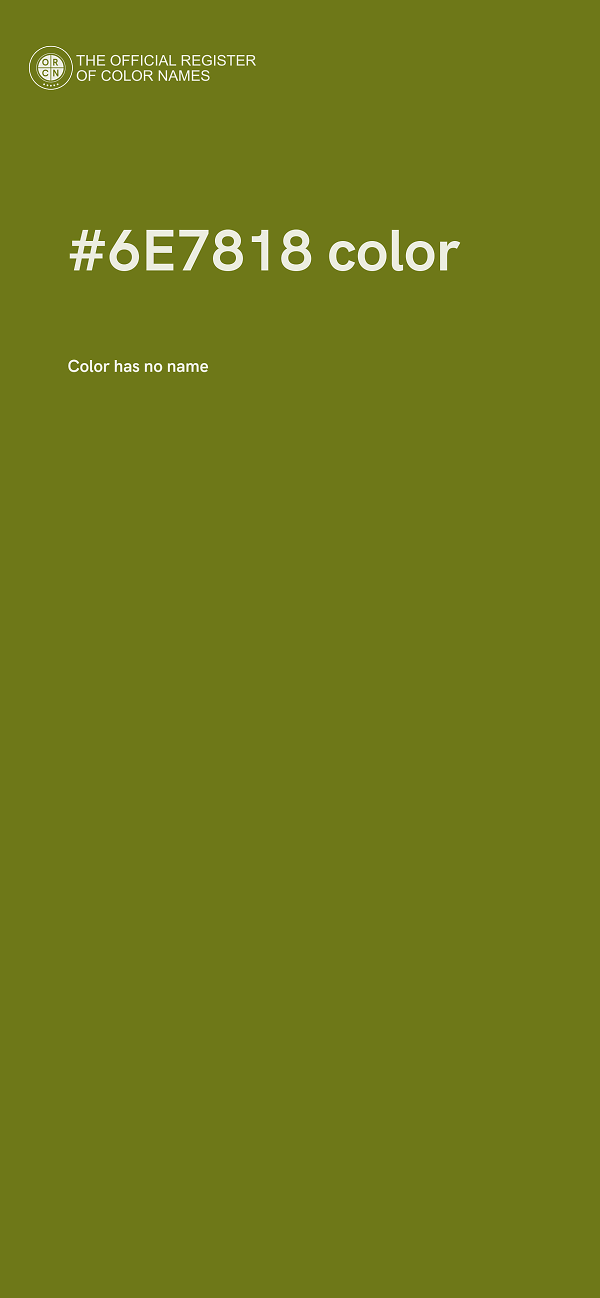 #6E7818 color image