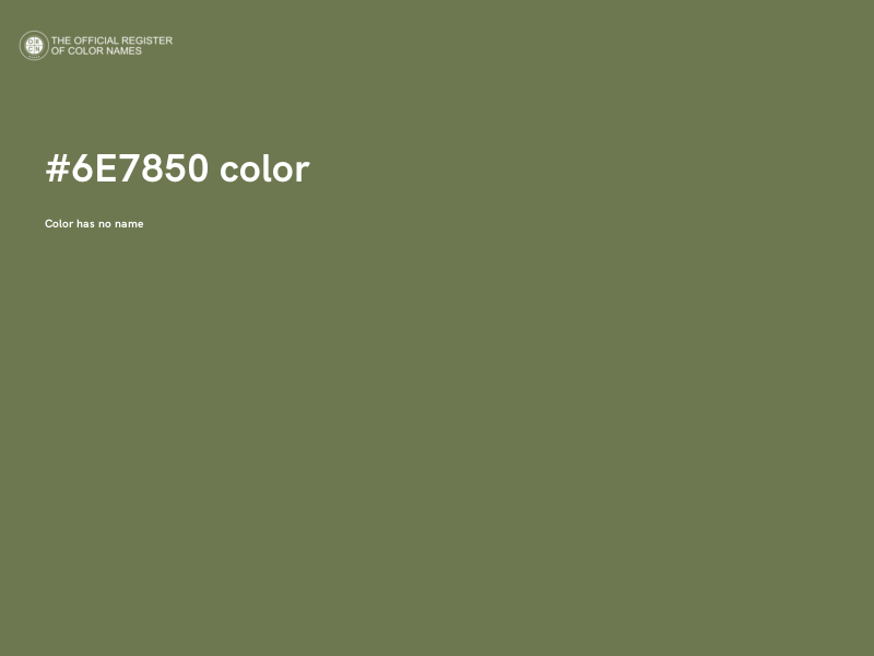 #6E7850 color image