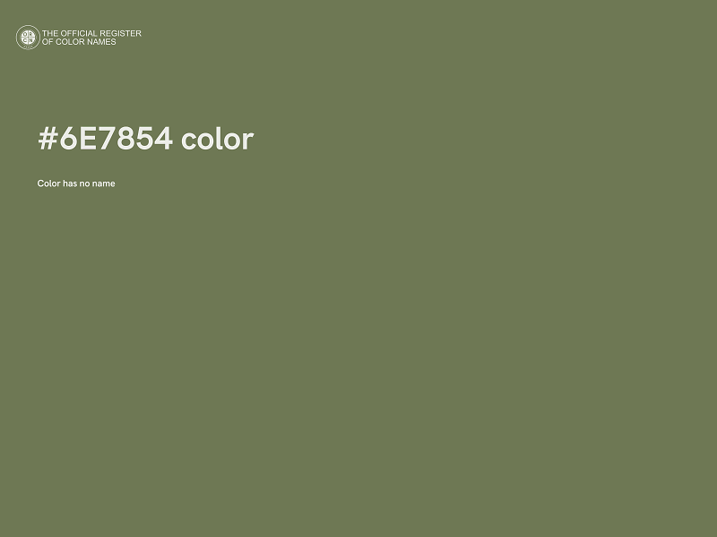 #6E7854 color image