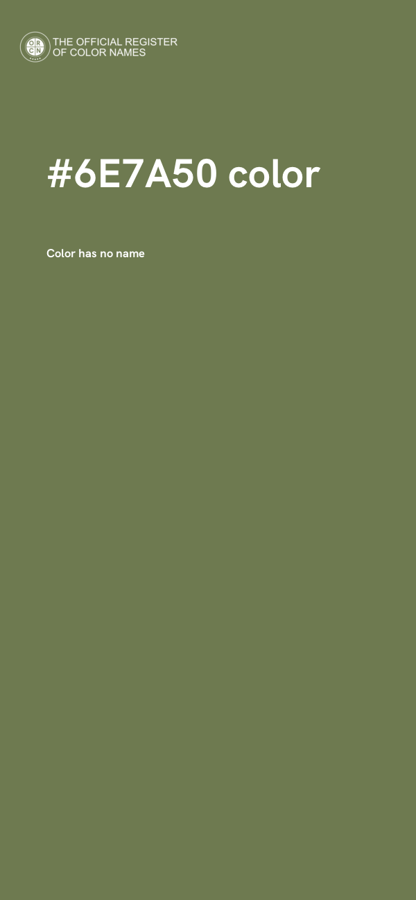 #6E7A50 color image