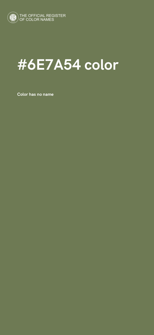 #6E7A54 color image