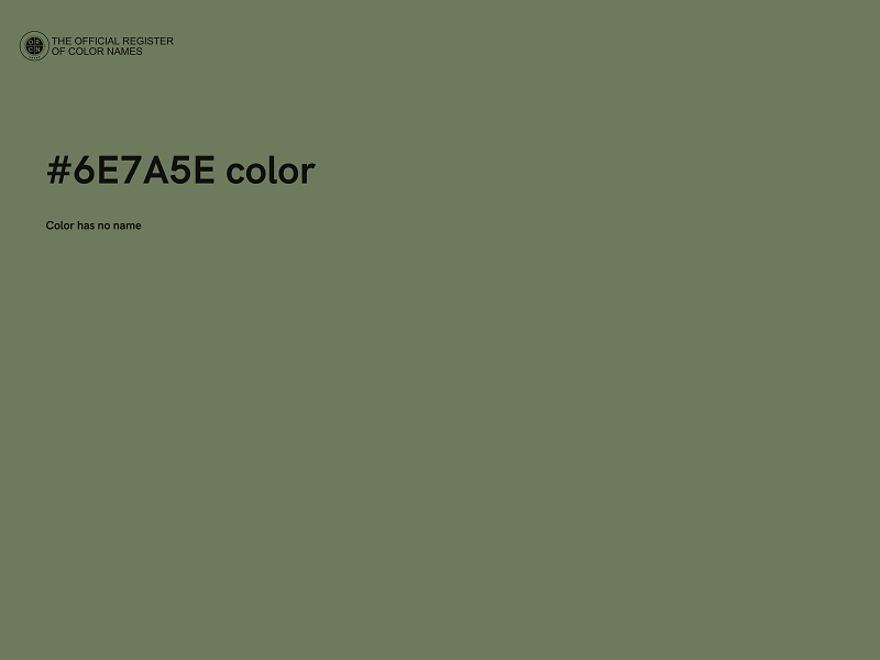 #6E7A5E color image