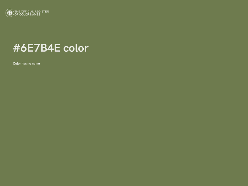 #6E7B4E color image