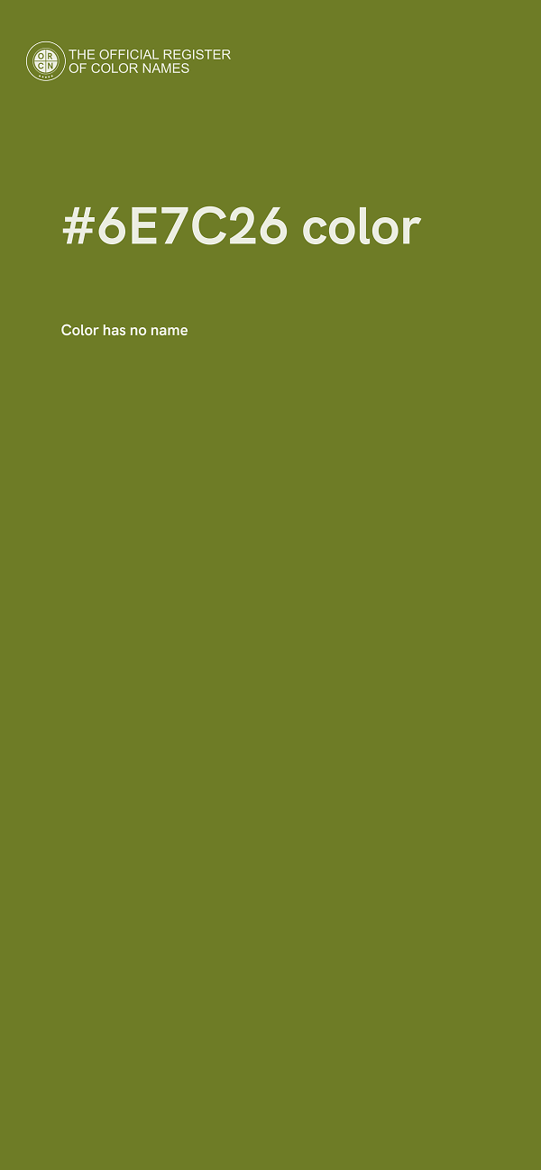 #6E7C26 color image