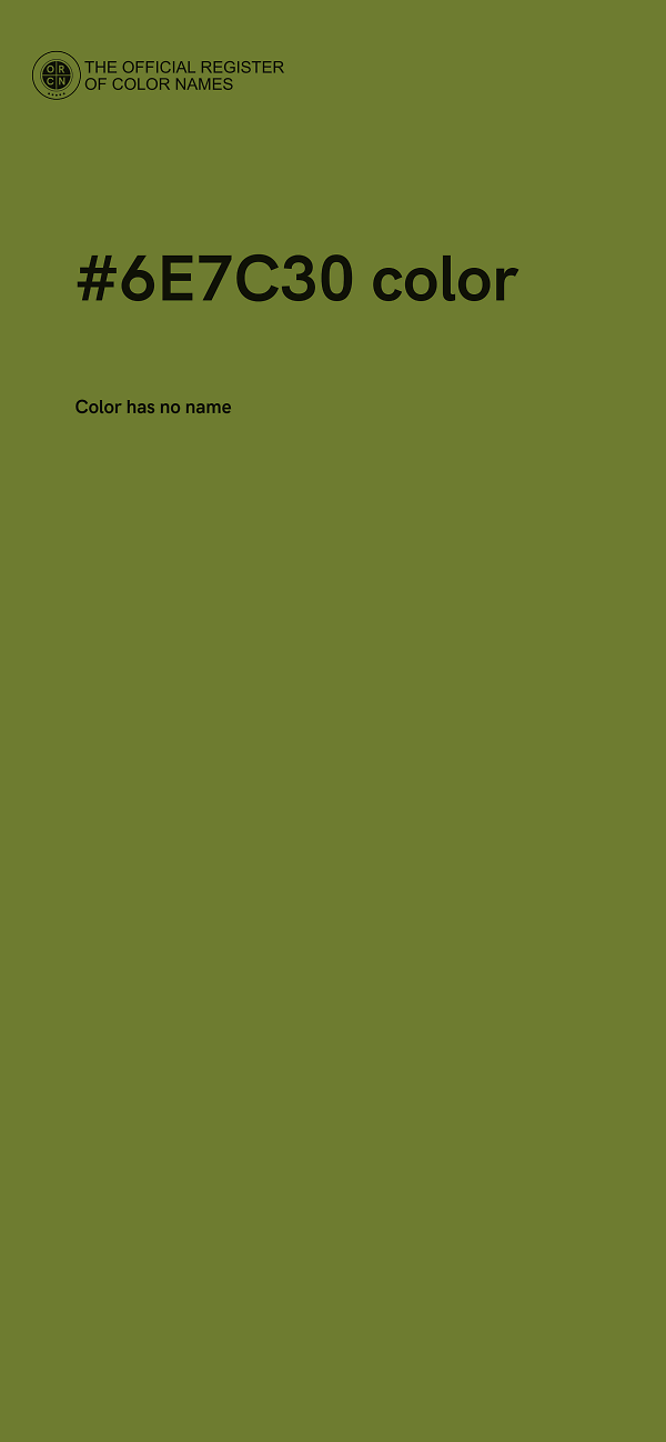 #6E7C30 color image