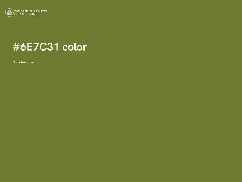 #6E7C31 color image