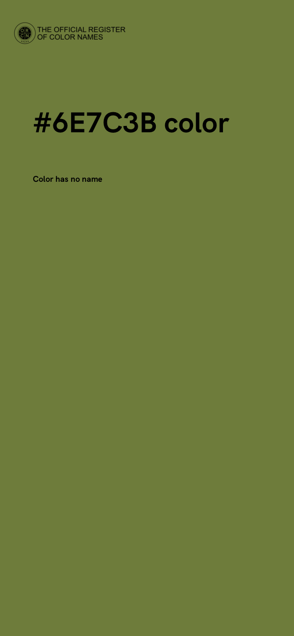 #6E7C3B color image