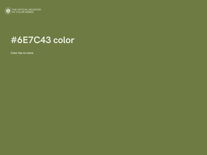 #6E7C43 color image