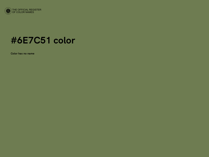 #6E7C51 color image