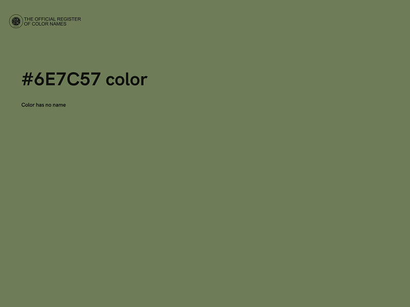 #6E7C57 color image