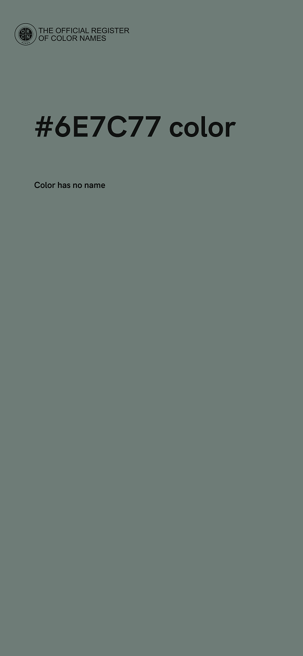 #6E7C77 color image