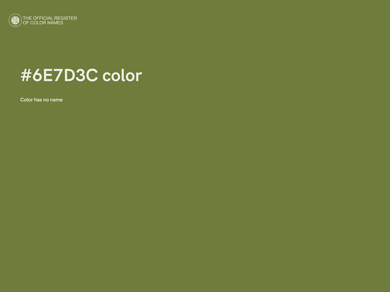 #6E7D3C color image
