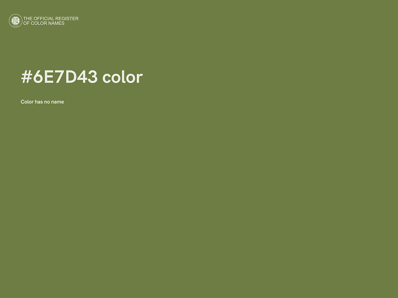 #6E7D43 color image