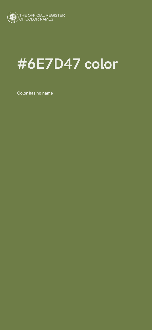 #6E7D47 color image