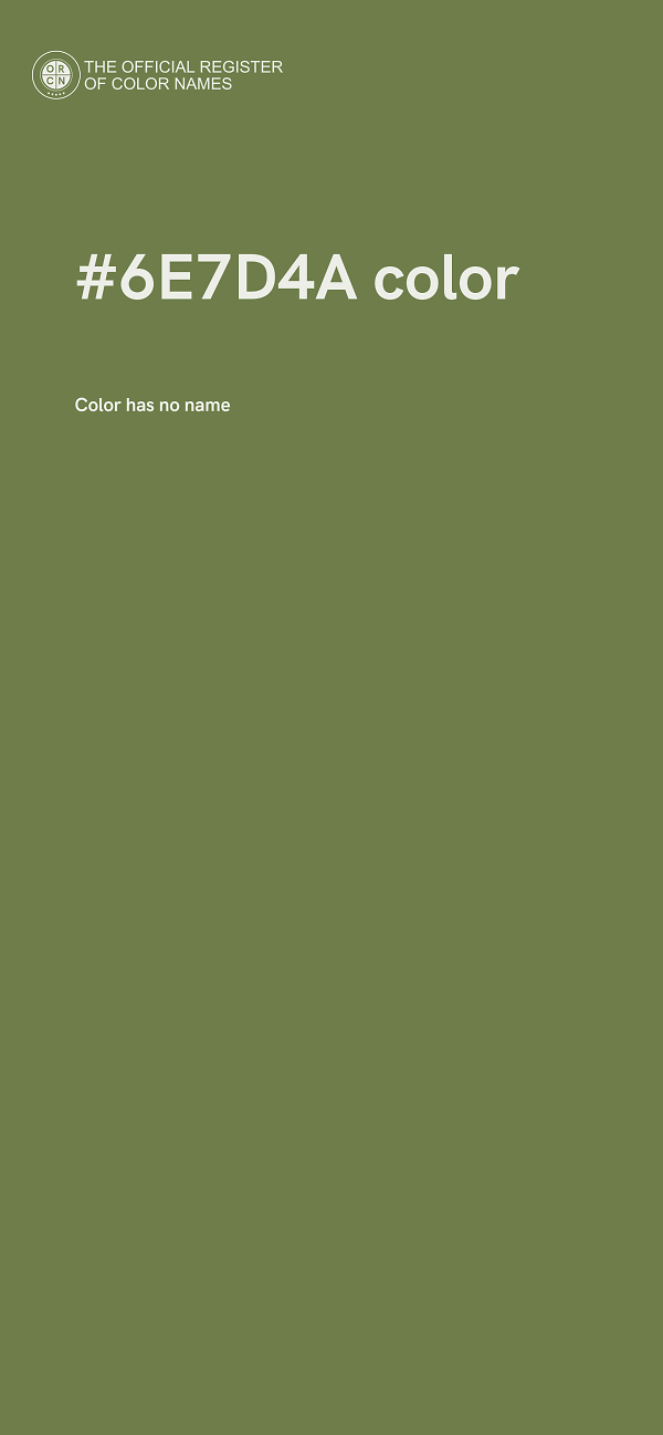 #6E7D4A color image