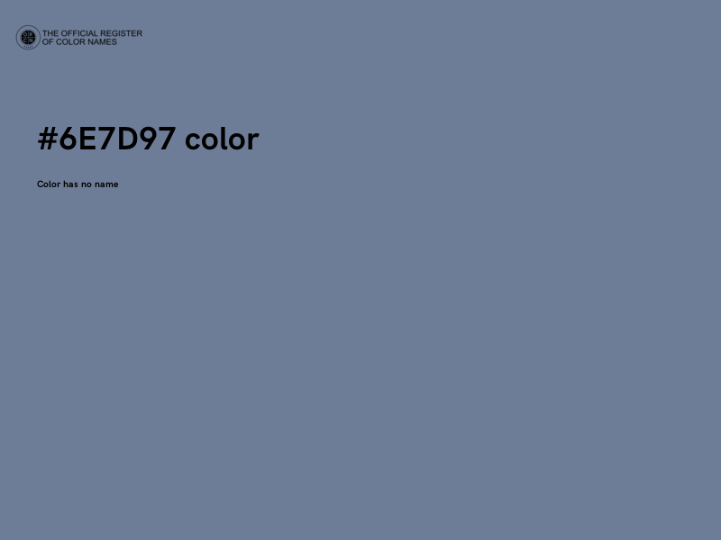 #6E7D97 color image