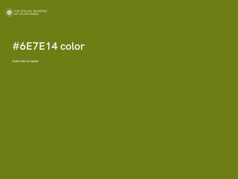 #6E7E14 color image