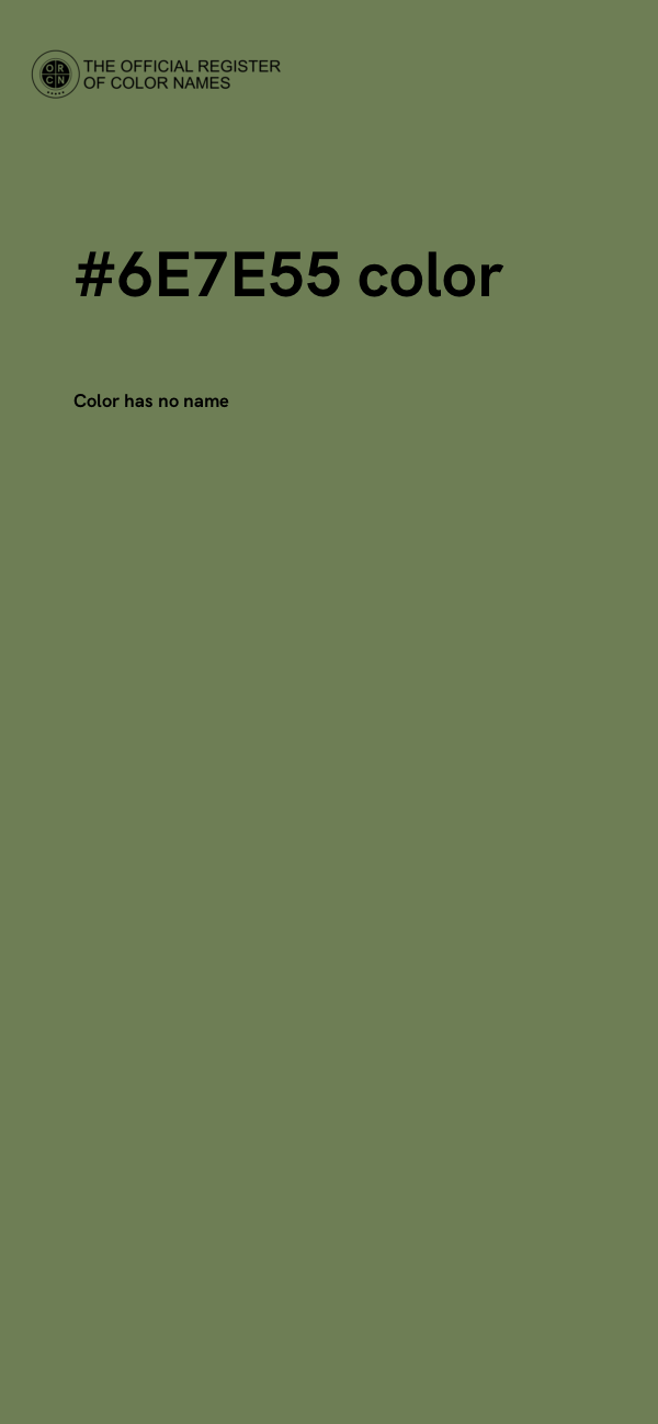 #6E7E55 color image