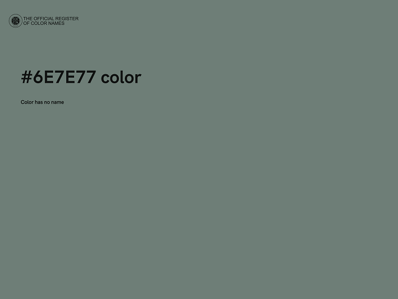 #6E7E77 color image