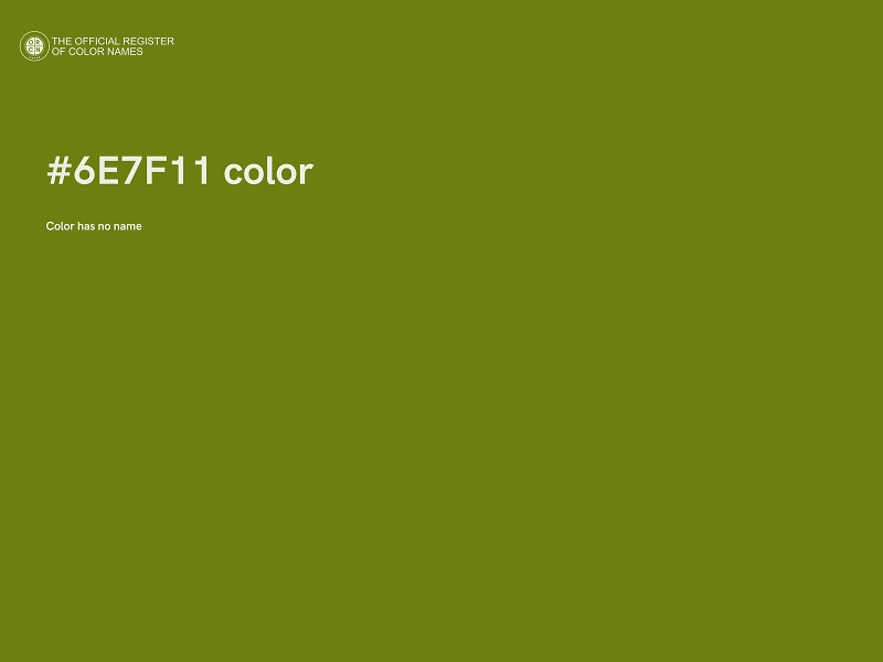 #6E7F11 color image