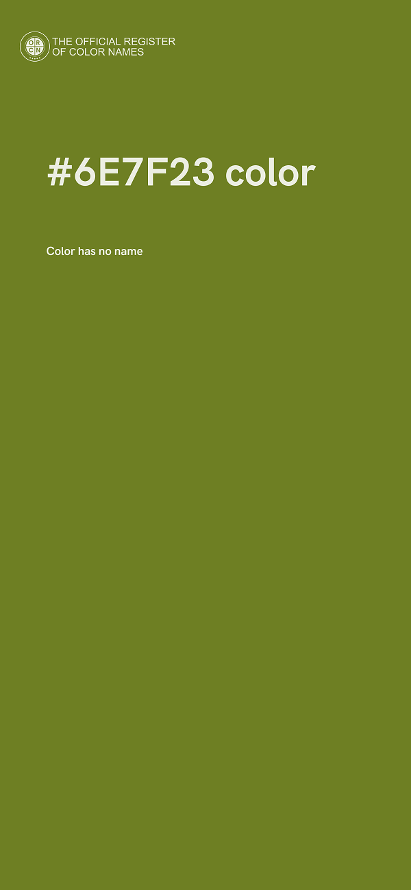 #6E7F23 color image