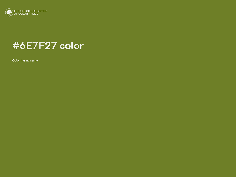 #6E7F27 color image