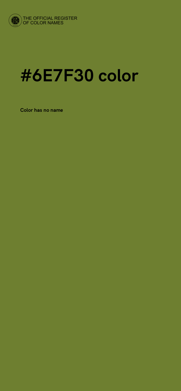 #6E7F30 color image