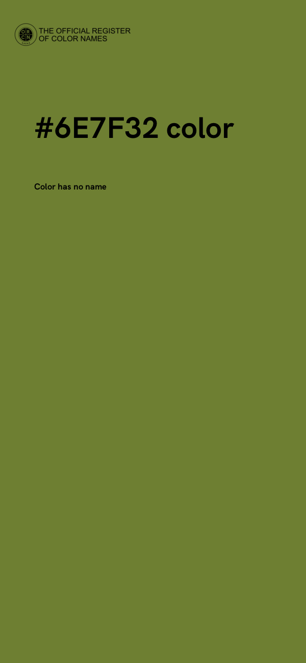 #6E7F32 color image
