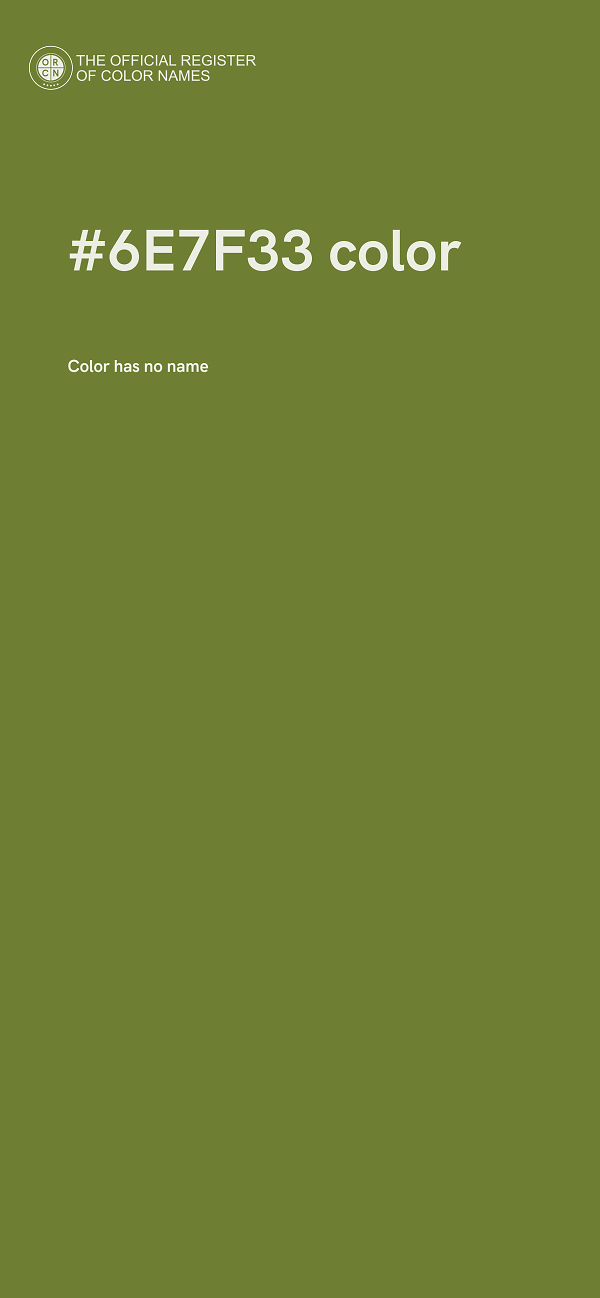 #6E7F33 color image