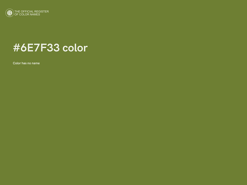 #6E7F33 color image