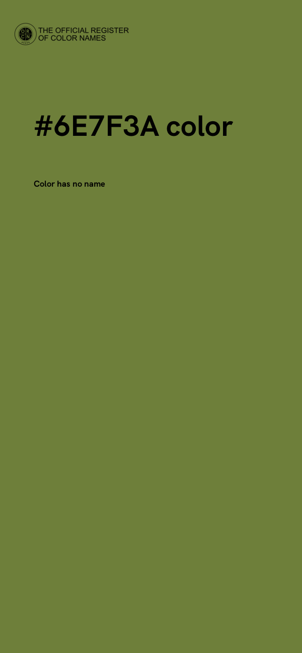 #6E7F3A color image