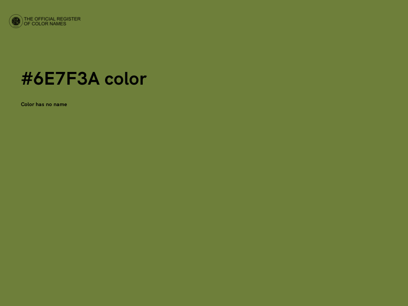 #6E7F3A color image