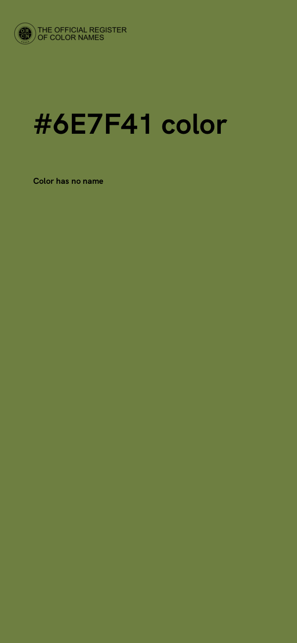 #6E7F41 color image