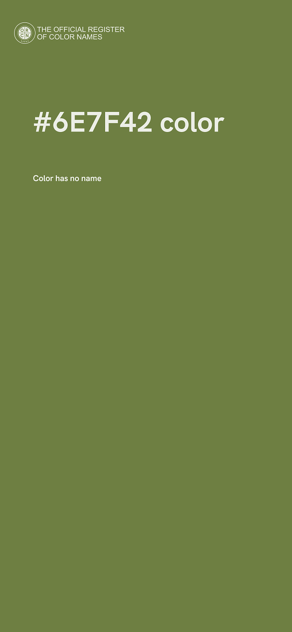 #6E7F42 color image