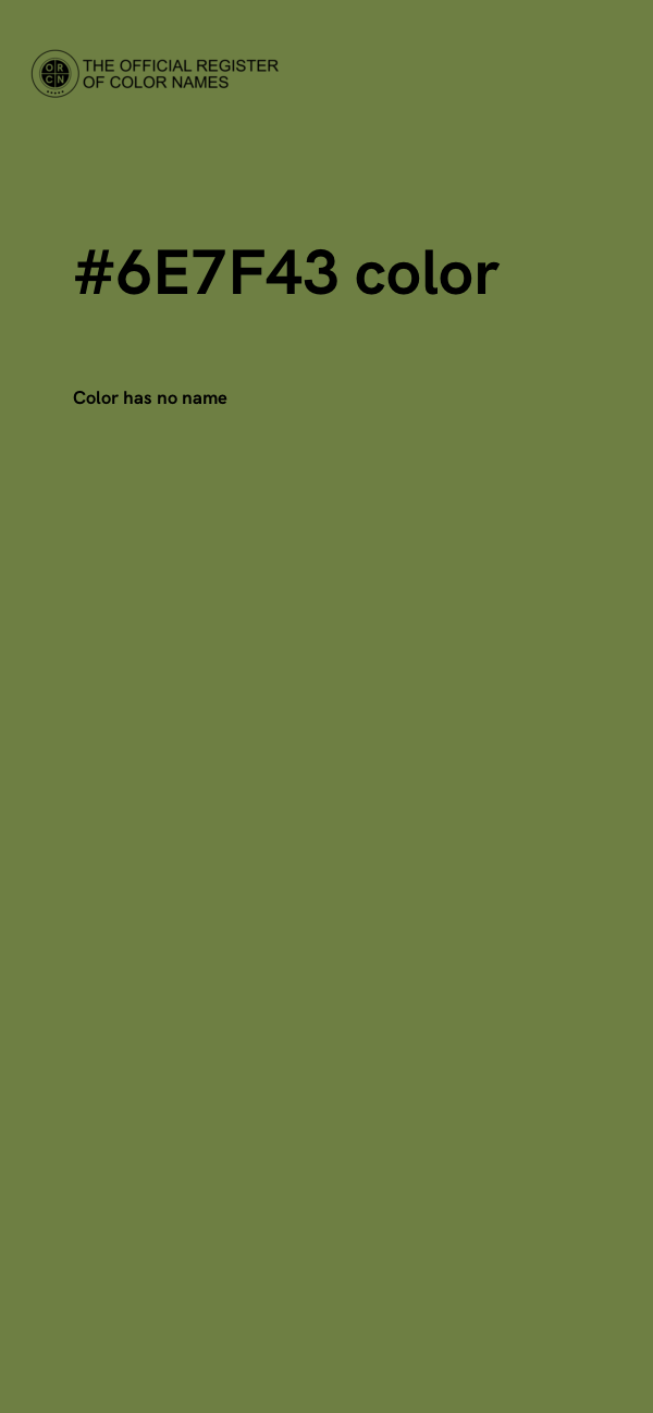 #6E7F43 color image